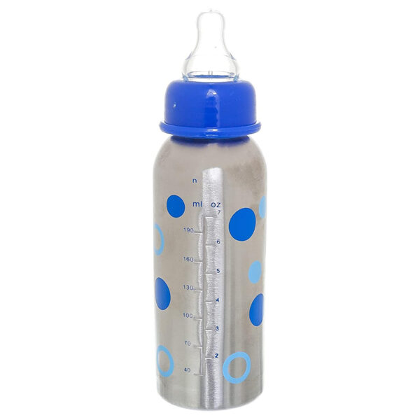 Organic Kidz Baby Feeding Bottle, Stainless Steel 200 ml
