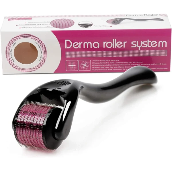 Derma Roller 540 – جهاز ديرما رولر بإبر 1.0 مم - للعناية بالبشرة ونمو الشعر وعلاج التجاعيد والندوب وعلامات التمدد