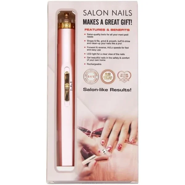 Salon Nails Catch.Up Electric Nail Drill Cordless Portable Adjustable Speed 5 in 1 Nail Trimmer Pedicure Kit for Acrylic and Gel Nails