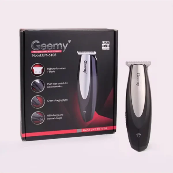 Geemy GM-6108 – ماكينة تشذيب احترافية مع شحن عبر الهاتف