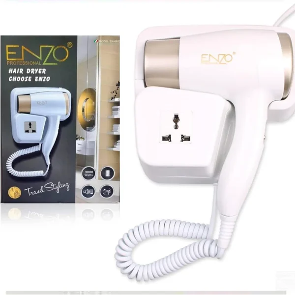 Enzo EN-6622 – مجفف شعر فاخر مع حامل جداري