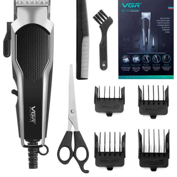 VGR V-130 Hair Clippers Set with Adjustable Blade For Men
