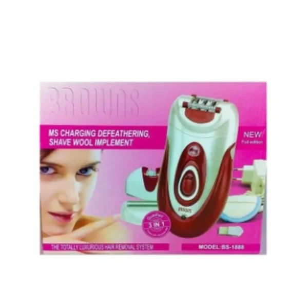 Browns 3 in 1 Women Electric Hair Removal Epilator BS-1888