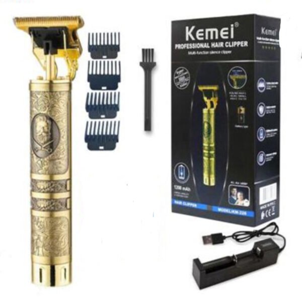 Kemei KM-228 Professional Hair Clippers Metal For Men - Gold
