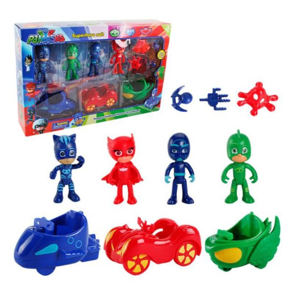 مجموعة سيارات PJ Mask مع شخصيات الأكشن