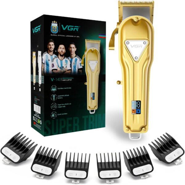 ماكينة حلاقة VGR الاحترافية اللاسلكية (ذهبي) V-140