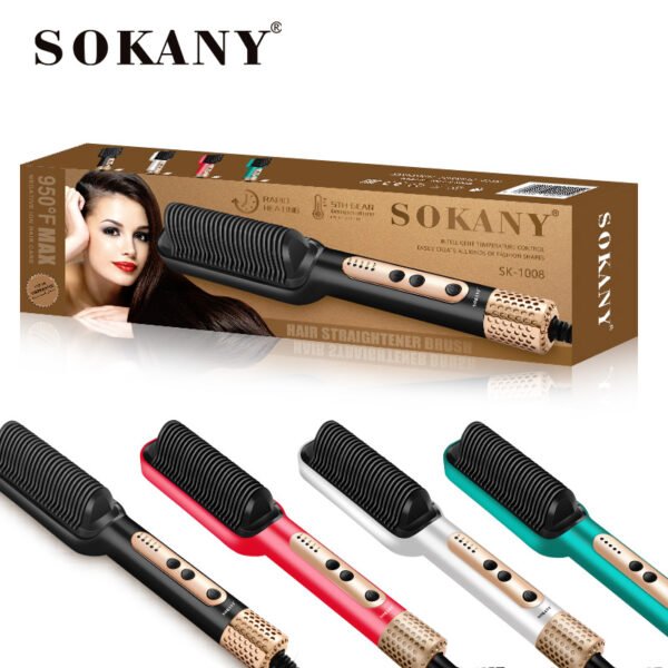 Sokany Hair Straightener Brush SK-1008