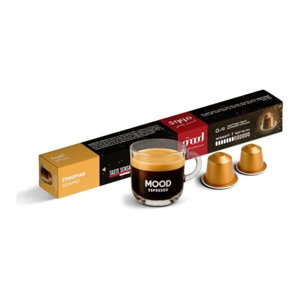 Mood Espresso – Nespresso Compatible Aluminium Coffee Capsules – Ethiopian Sidamo (10 Capsules)