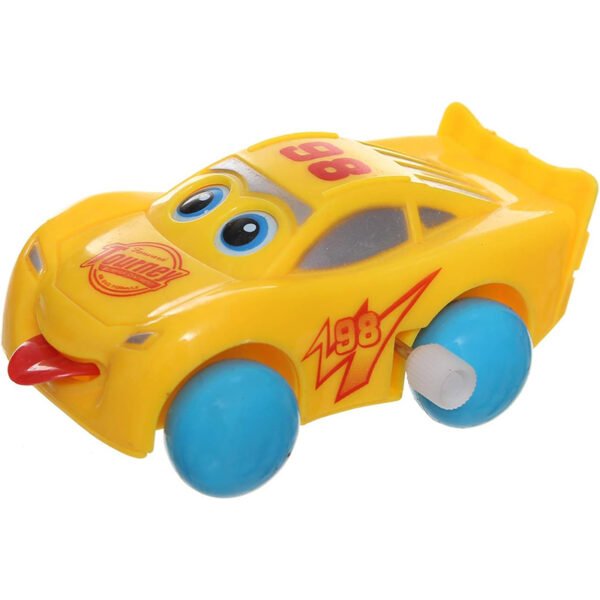 سيارة صغيرة تعمل بالزنبرك للأطفال - أصفر