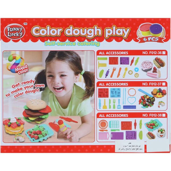 F012-38 Color Dough Play Toy With 6 Pcs For Unisex Children - Multicolor