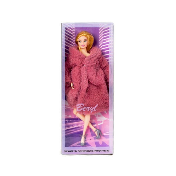 لعبة دمية عرض الأزياء Q05-740 للفتيات 30 سم - وردي داكن