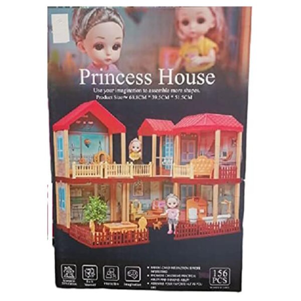 Easy Toys 66 Princess House Toy With 156 pcs For Girls