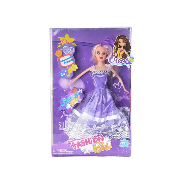 لعبة Fashion Girl مع 4 قطع للفتيات 25 سم - أزرق